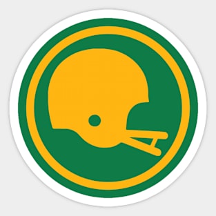 Two-Bar Helmet Minimalist Logo (Yellow/Gold) Sticker